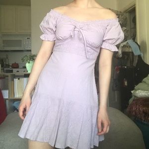 Francesca’s lavender dress